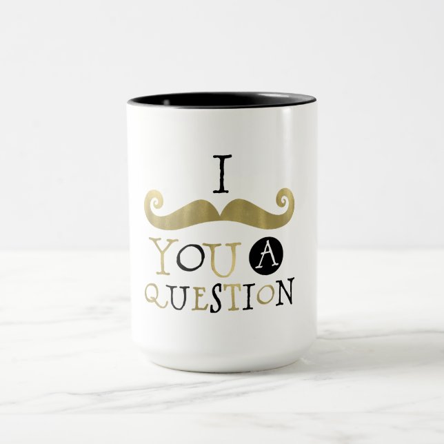 Taza Bigote negro dorado (Centro)