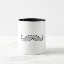 Taza Bigote negro plateado
