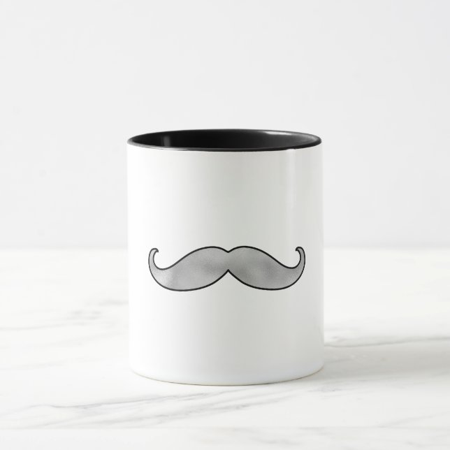 Taza Bigote negro plateado (Centro)
