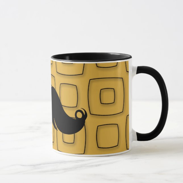 Taza Bigote negro retro (Derecha)