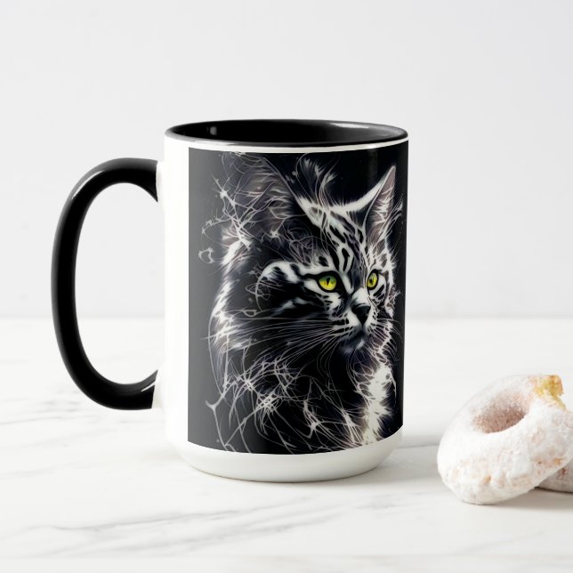 Taza Bigotes de neón (Con donut)