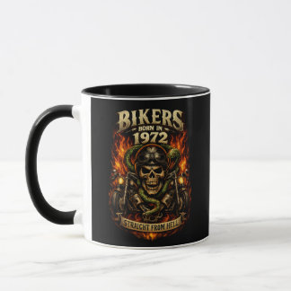 Taza Bikers Born In 1972 Straight From Hell Mug
