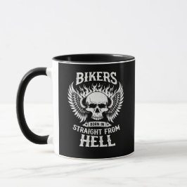 Taza Bikers Born In Straight From Hell, Mug