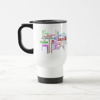 Taza bilateral del viaje de la nube de la palabra