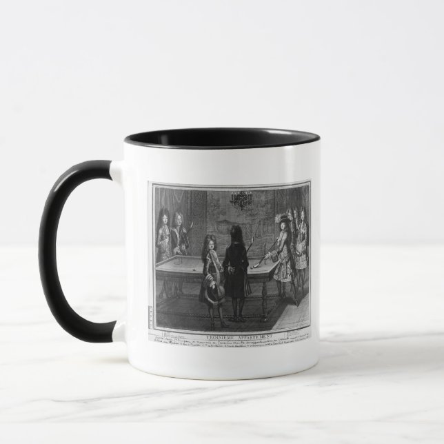 Taza Billares que juegan de Louis XIV con su hermano (Izquierda)