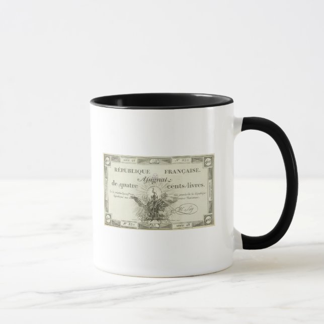 Taza Billete de banco de cuatrocientos livre, el 21 de (Derecha)
