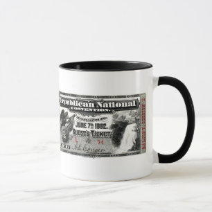 Taza Billete de la Convención Republicana de 1892