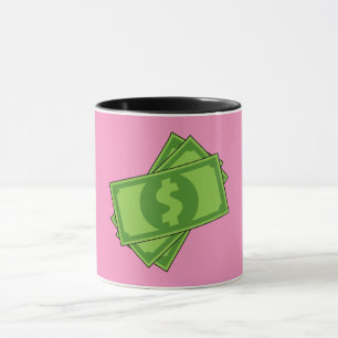 Taza Billetes en dólares de personalizado