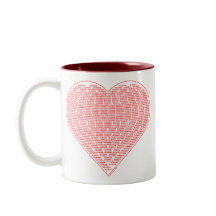 Taza binaria del corazón