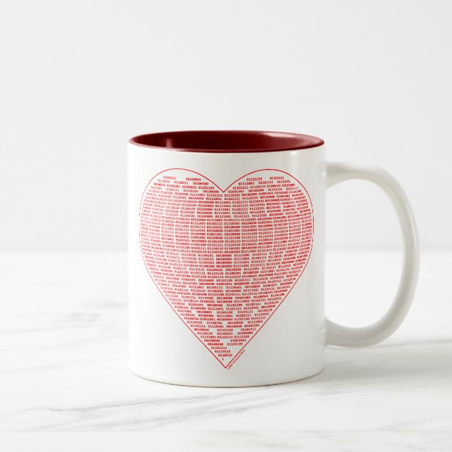 Taza binaria del corazón (Derecha)