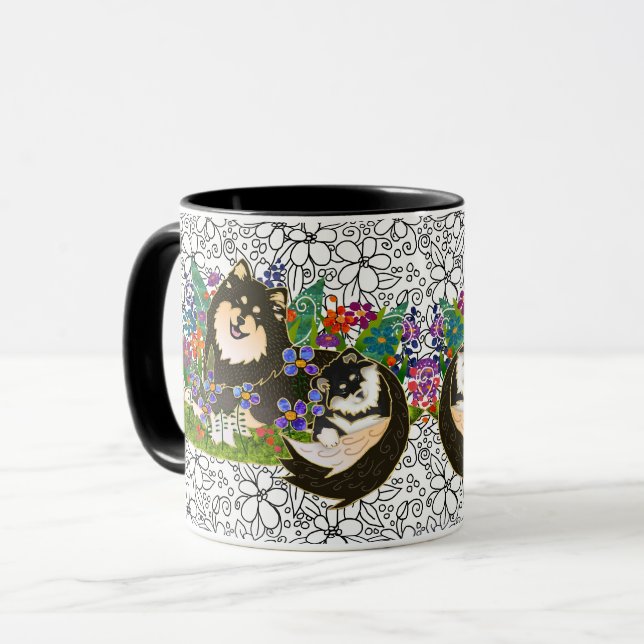 Taza BINDI LAPPY Finlandés Lapphund mug-elegir el tamañ (Anverso izquierdo)