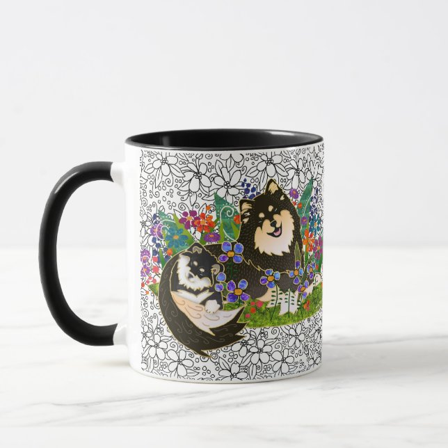 Taza BINDI LAPPY Lapphund finlandés 11 OZ MUG (Izquierda)