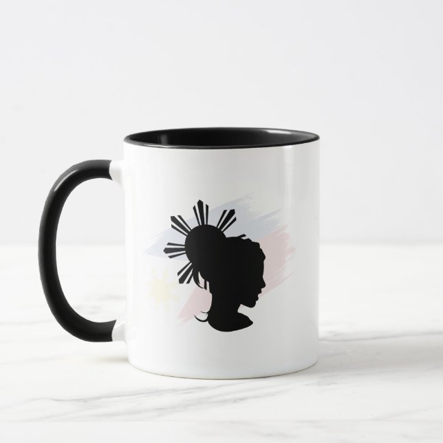Taza Binibining Pilipinas Filipina Rising Sun Mug Proud (Izquierda)