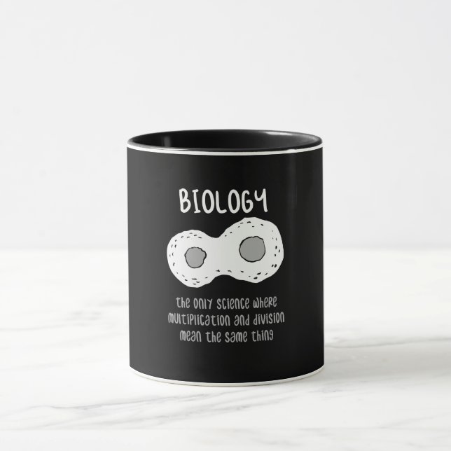 Taza Biología - La biología El único regalo científico (Centro)