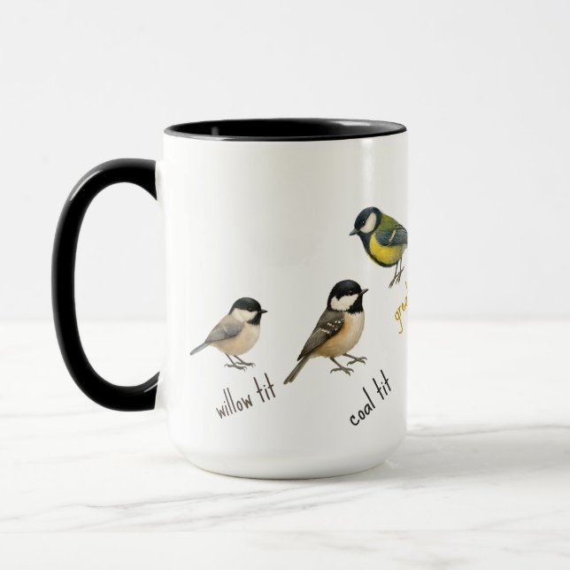 Taza Bird Mug – Garden Birds Watercolour Coffee Cup (Izquierda)