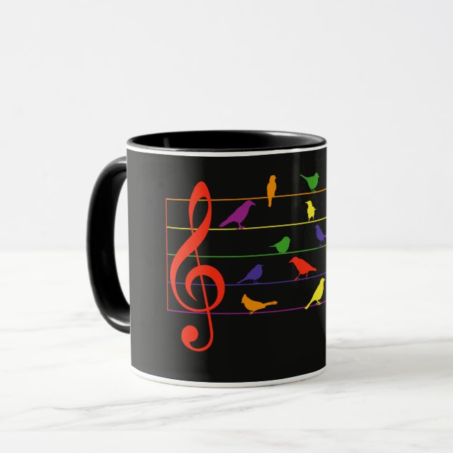 Taza Bird Song, colorful design (Anverso izquierdo)