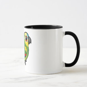 Taza Birdorable Azul-afrontó el loro
