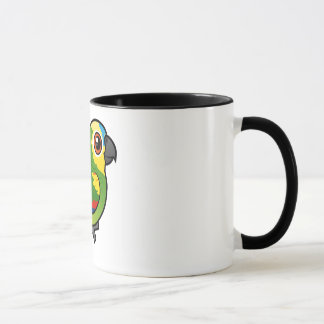 Taza Birdorable Azul-afrontó el loro
