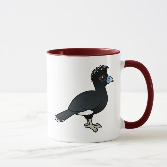 Taza Birdorable Azul-cargó en cuenta Curassow (Derecha)