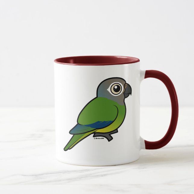 Taza Birdorable Oscuro-dirigió Conure (Derecha)