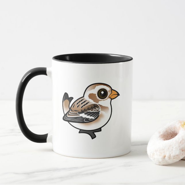 Taza Birdorable Snow Bunting (Con donut)