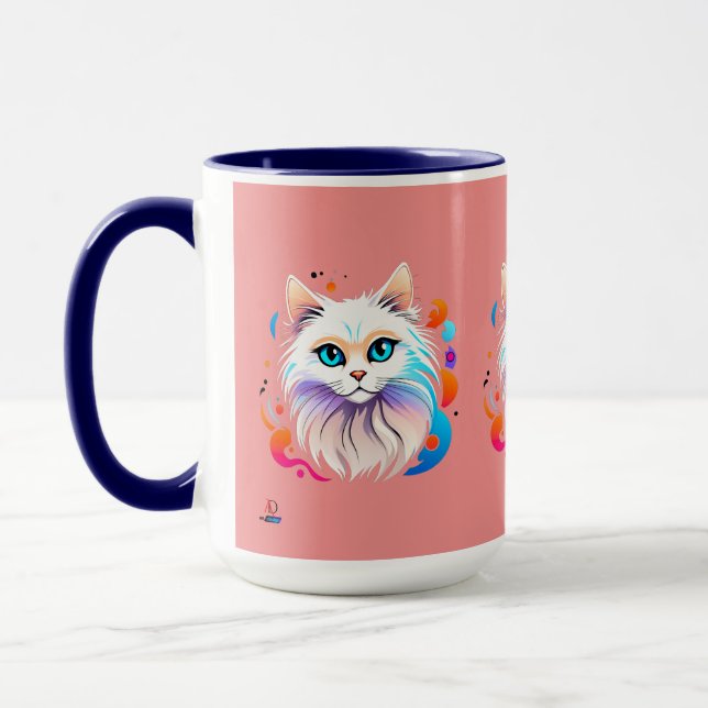 Taza Birma Katze - Farbige Illustration (Izquierda)
