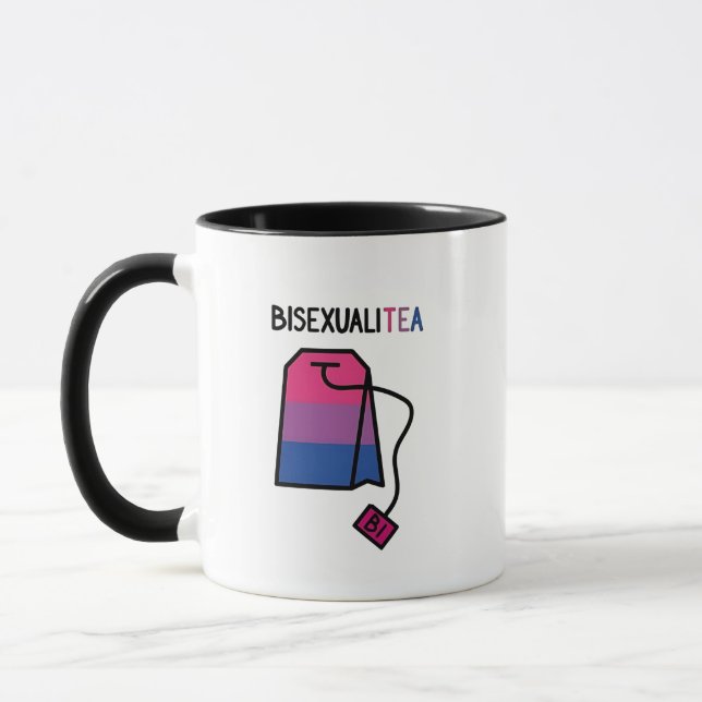 Taza BisexualiTEA Bi Orgullo Bandera Té Bisexual (Izquierda)