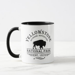 Taza Bison Antiguo Parque Nacional Yellowstone