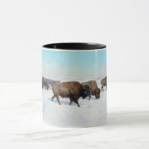 Bison en la nieve (por Rosa Bonheur)