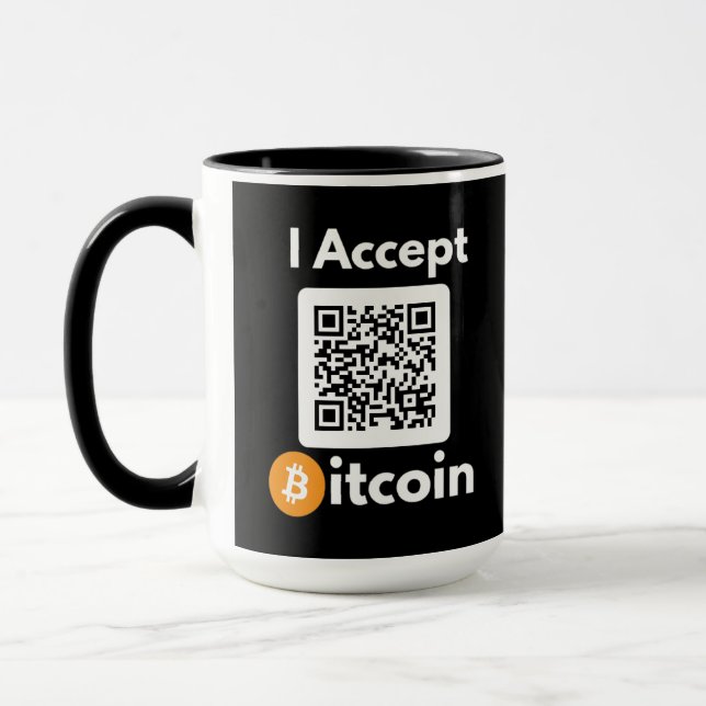 Taza Bitcoin elegante - Btc crypto (Izquierda)