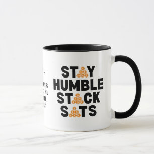 Taza Bitcoin STAY HUMBLE STACK SATS Christian Crypto