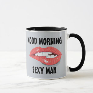 TAZA BITING LIP ROMÁNTICO BOYFRIEND HUSBAND COFFEE MUG
