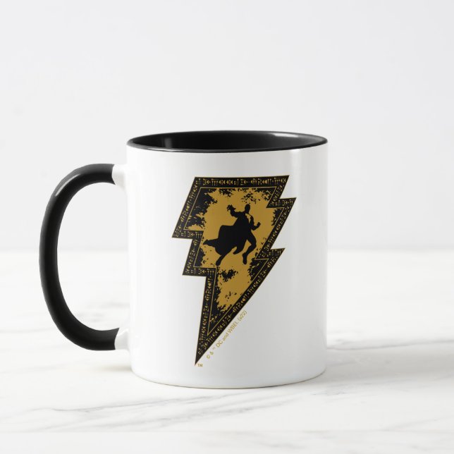 Taza Black Adam Distressed Lightning Bolt Graphic (Izquierda)