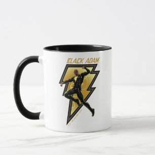 Taza Black Adam Lightning Bolt Character Illustration