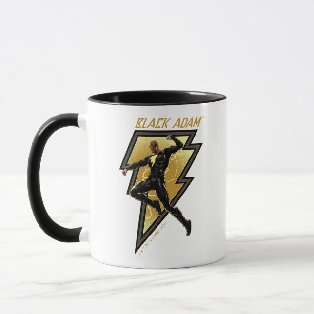 Taza Black Adam Lightning Bolt Character Illustration (Izquierda)