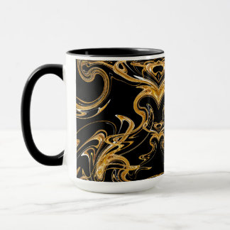 Taza Black and Gold Swirl Mug