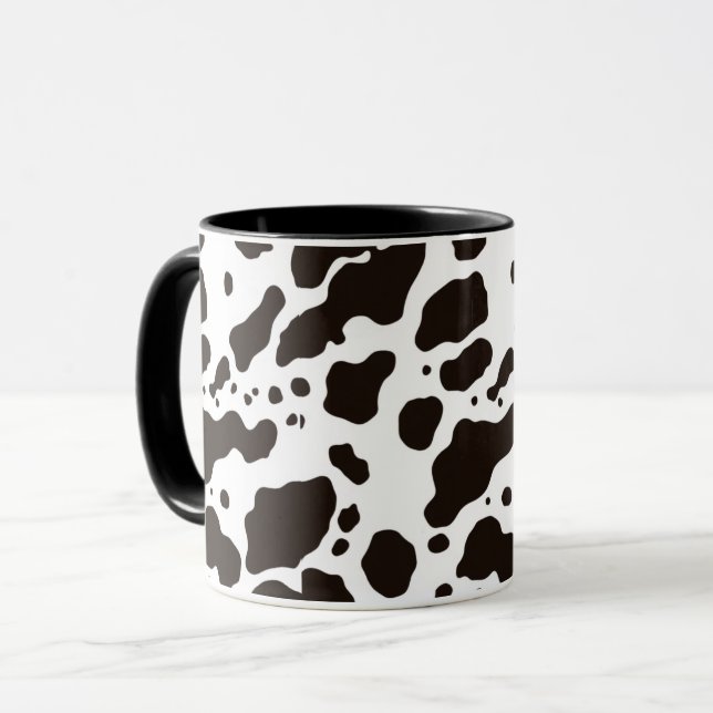 Taza Black and White Cow Print Coffee Mug (Anverso izquierdo)