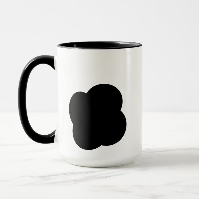 Taza Black and White Floral Two-Tone Mug (Izquierda)