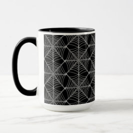 Taza Black and White Halloween Spider Webs