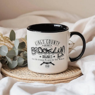 Taza Black and White Urban Typography Mug