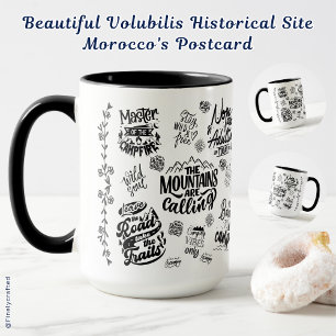 Taza Black anf White Camping Cita a los amantes de la a