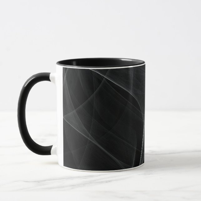 TAZA BLACK BACKGROUND AND DELICATE LIGHT BRUSHSTROKES (Izquierda)
