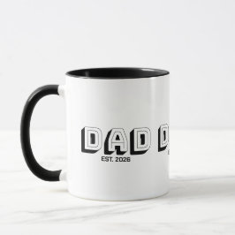 Taza Black Bold Varsity Established Dad