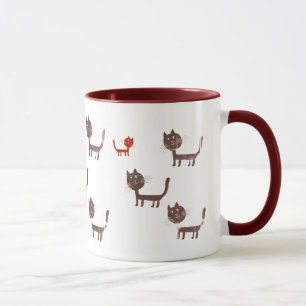 Taza Black Cats Ringer Mug