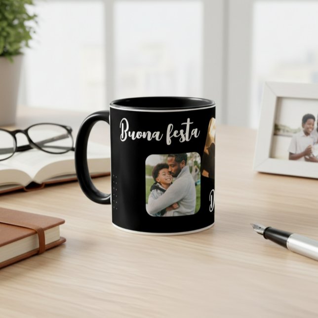 Taza Black Ceramic Personalized Mug for Dad - Elegant  (Subido por el creador)