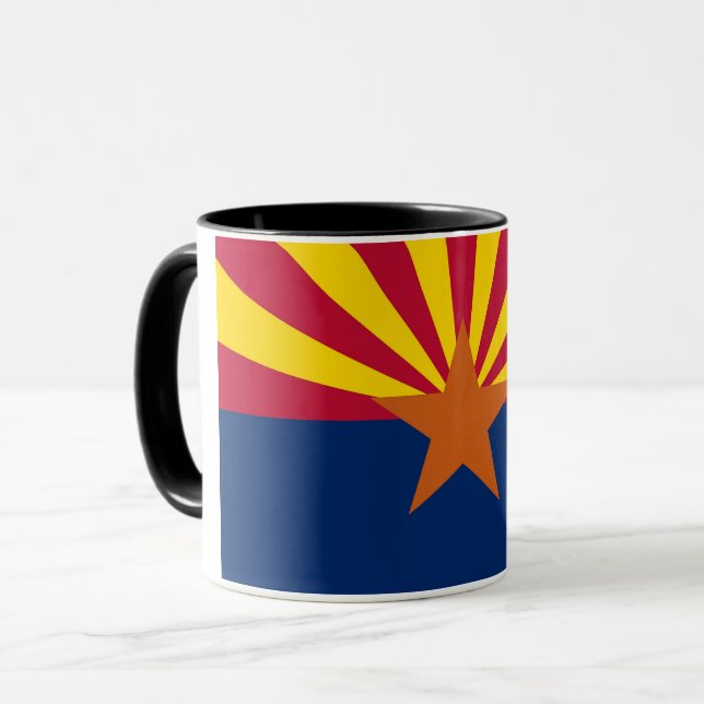Taza Black Combo Mug con bandera de Arizona, EE. UU. (Anverso izquierdo)