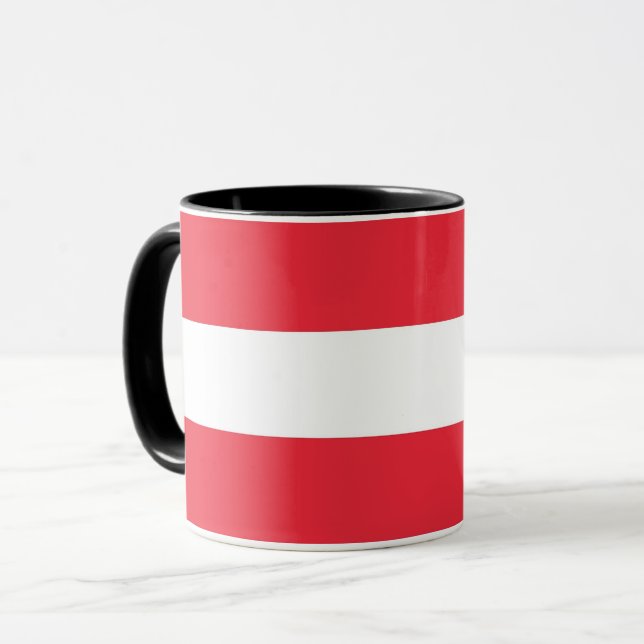 Taza Black Combo Mug con bandera de Austria (Anverso izquierdo)