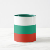 Black Combo Mug con bandera de Bulgaria