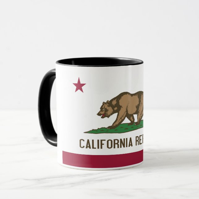 Taza Black Combo Mug con bandera de California, Estados (Anverso izquierdo)