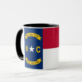 Taza Black Combo Mug con bandera de Carolina del Norte,